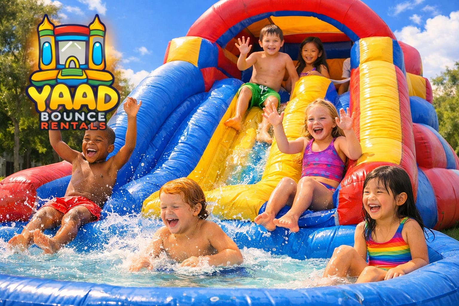 Kids having fun on a bounce castle — Yaad Bounce Rentals DMV